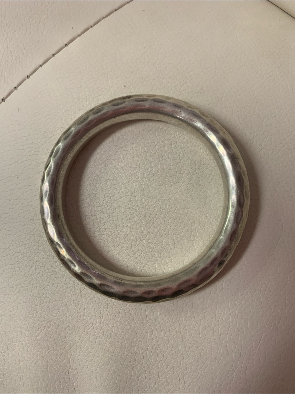 Retired .925 sterling Silver SILPADA Hammered Bangle Bracelet LARGE